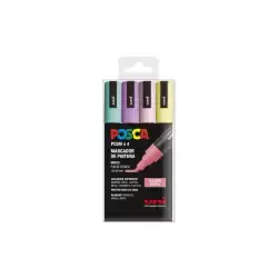 (182634811) POSCA MARCADORES DE PINTURA PC-5M NO PERMANENTE PUNTA CÓNICA ESTUCHE 4 C/SURTIDOS PASTEL