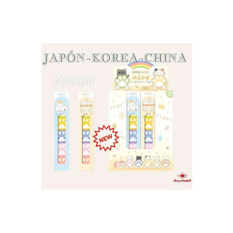 (EKW-002) ROYMART MARCADOR HUELLAS HAWAII COLORES SURTIDOS -120U-