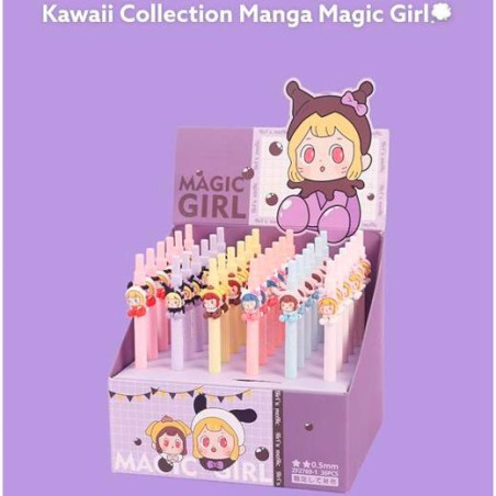 (EZV-2769) ROYMART BOLIS GEL MAGIC GIRL CLICK PEN SURTIDOS EXPOSITOR 36 UD