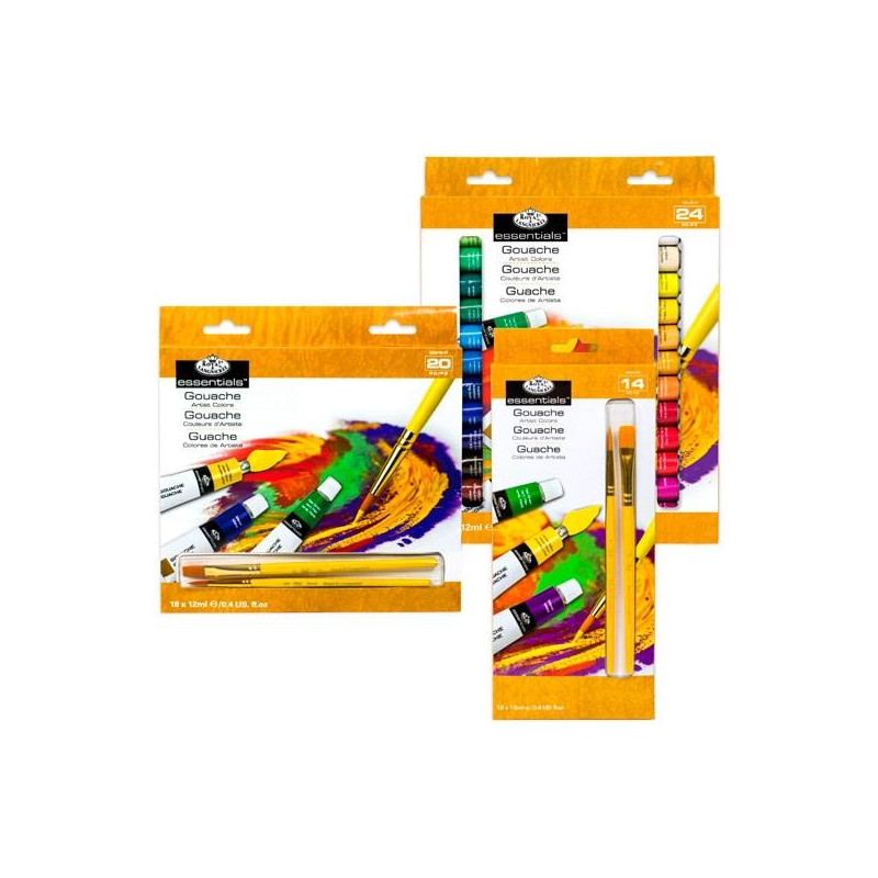 (GOU12) ROYAL LANGNICKEL SET DE 12 COLORES DE GOUACHE TUBO 12ML SURTIDOS