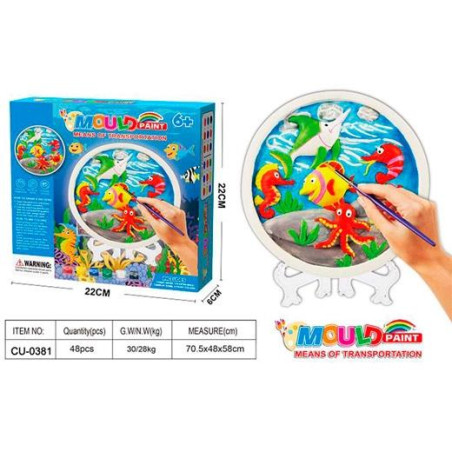 (CU-0381) ROYMART SET DE PINTURA MOLDE OCEAN FISH