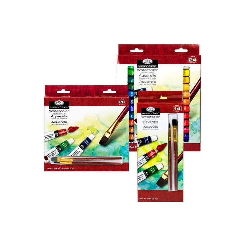 (WAT12) ROYAL LANGNICKEL SET DE 12 COLORES DE ACUARELAS TUBO 12ML SURTIDOS