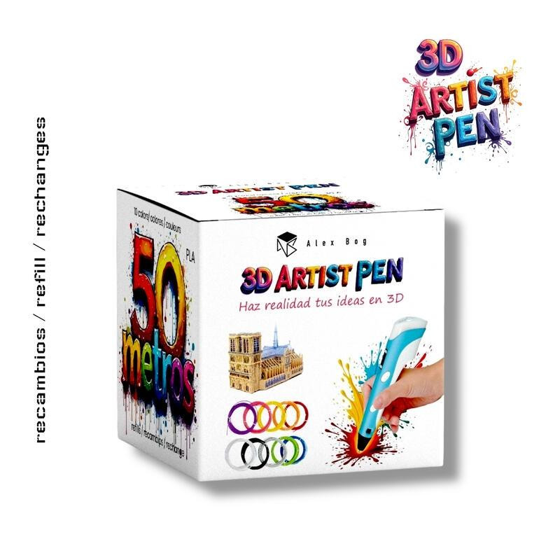 (AB-0310) ROYMART RECAMBIOS BOLI 3D 50 MTS. 10 COLORES