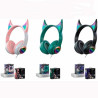(AB-169) ROYMART AURICULARES GAMERS PODS ESTEREO C/CABLE Y LUCES DE NEÓN COLORES SURTIDOS