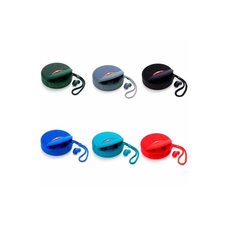 (TG-0808) ROYMART IN EAR DISPOSITIVO INALÁMBRICO MULTIFUNCIÓN IN PODS/RADIO FM/ALTAVOZ MOD.BURGER C/SURTIDOS