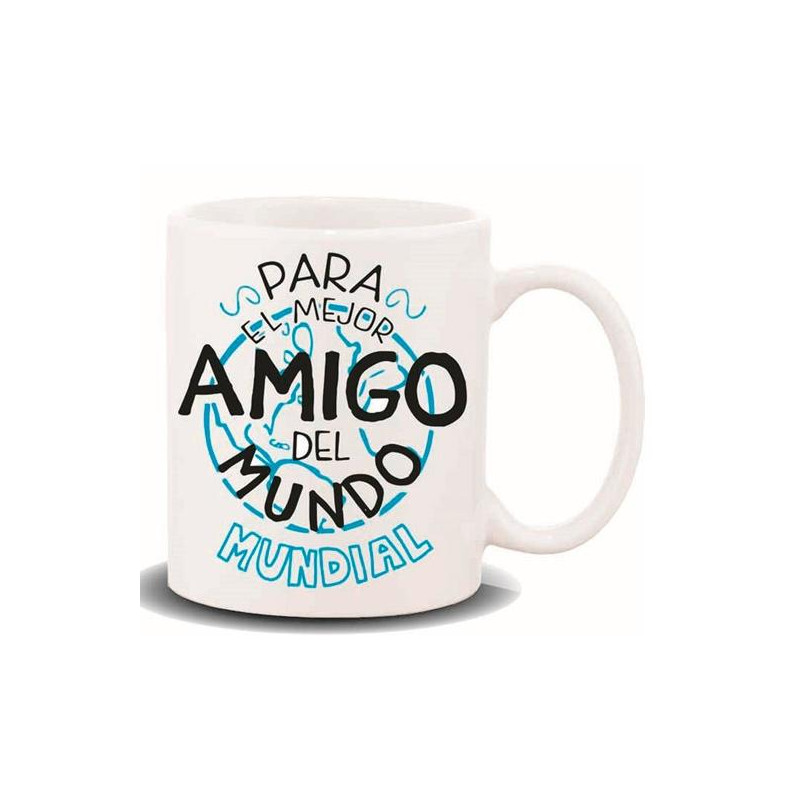 (HL-085) ROYMART TAZA CON MENSAJE "PARA EL MEJOR AMIGO"