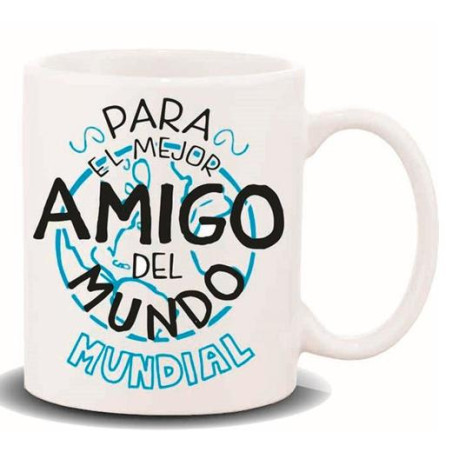 (HL-085) ROYMART TAZA CON MENSAJE "PARA EL MEJOR AMIGO"