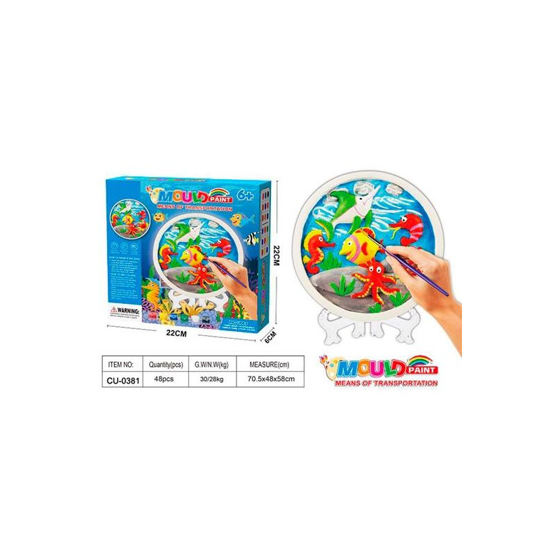 (CU-0381) ROYMART SET DE PINTURA MOLDE OCEAN FISH