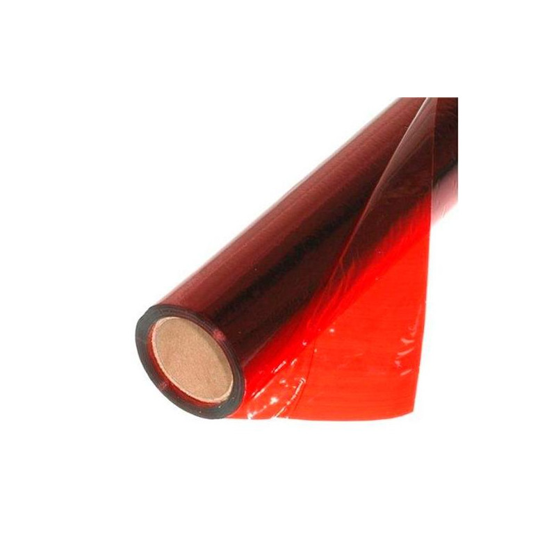 (12501) SADIPAL PAPEL CELOFÁN PLIEGOS MICROPERFORADO ROLLO 25H 50X65CM ROJO