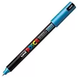 (289892000/317917000) POSCA MARCADOR  PC-1MR NO PERMANENTE PUNTA EXTRAFINA 0.7MM AZUL METÁLICO