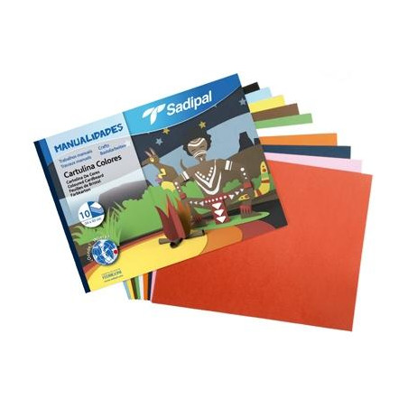 (S0400002) SADIPAL BLOC DE CARTULINA COLOR 32X24CM PARA MANUALIDADES 10H C/SURTIDOS