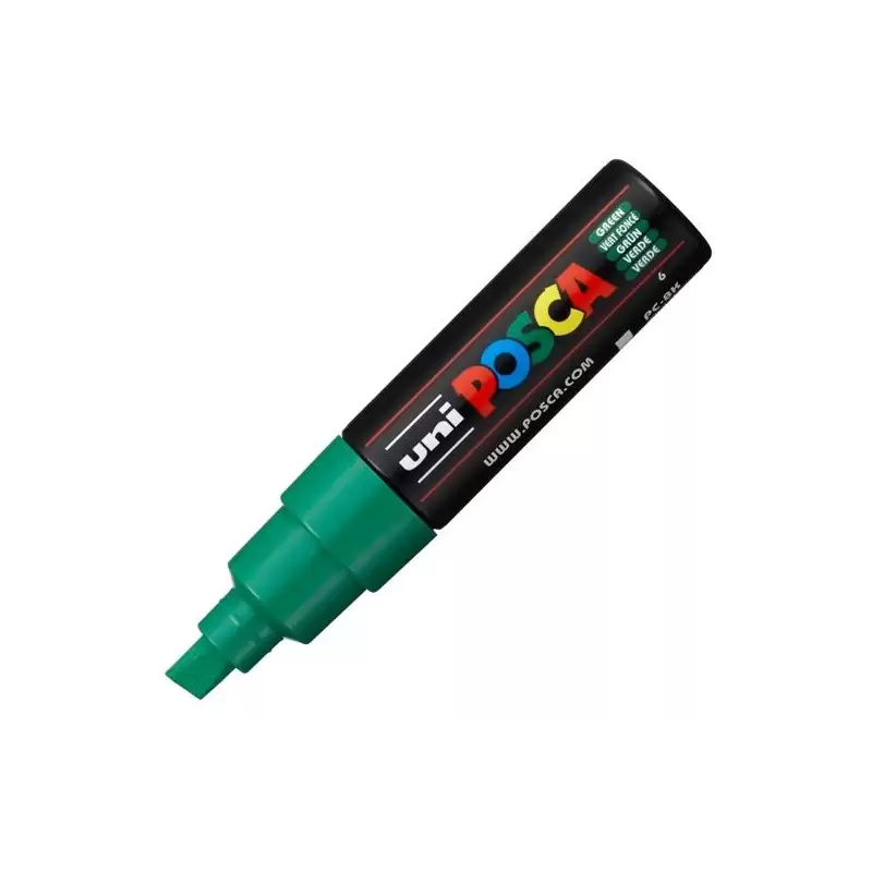 (300475000) POSCA MARCADOR  PC-8K NO PERMANENTE PUNTA BISELADA 8.0MM VERDE