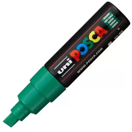 (300475000) POSCA MARCADOR  PC-8K NO PERMANENTE PUNTA BISELADA 8.0MM VERDE