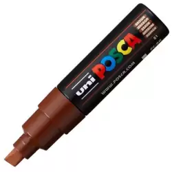 (300541000) POSCA MARCADOR  PC-8K NO PERMANENTE PUNTA BISELADA 8.0MM MARRÓN