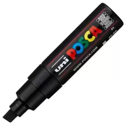 (300566000) POSCA MARCADOR  PC-8K NO PERMANENTE PUNTA BISELADA 8.0MM NEGRO