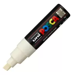 (300574000) POSCA MARCADOR  PC-8K NO PERMANENTE PUNTA BISELADA 8.0MM MARFIL