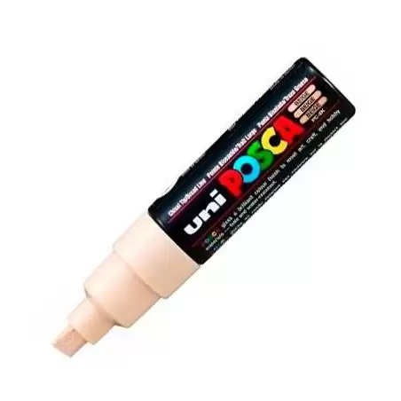 (300582000) POSCA MARCADOR  PC-8K NO PERMANENTE PUNTA BISELADA 8.0MM BEIGE
