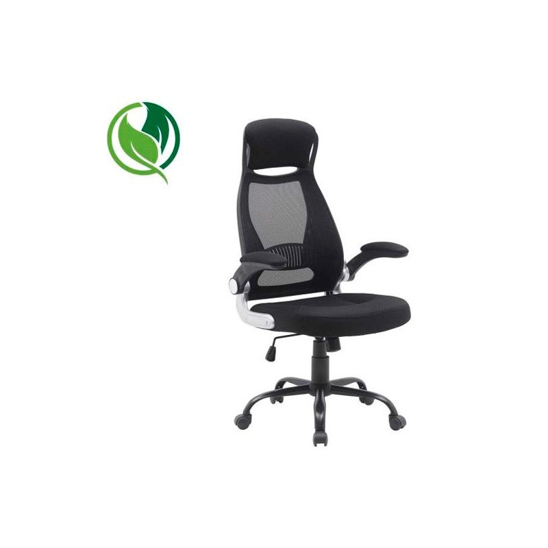 (6493 NE) ARCHIVO 2000 SILLA OPERATIVA BARBANTESA BASCULANTE RESPALDO ERGONOMICO C/REPOSACABEZAS NEGRO