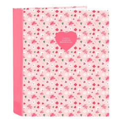 (512436657) SAFTA CARPETA DE ANILLAS 4X35MM FOLIO LOMO ANCHO VMB "IN BLOOM"