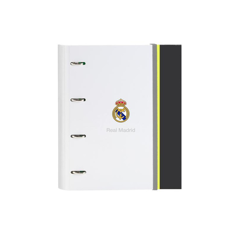 (512554666) SAFTA CARPETA ANILLAS 4X35MM C/RECAMBIO A4 100H 80GR TAPA DURA REAL MADRID EQUIP. 25/26