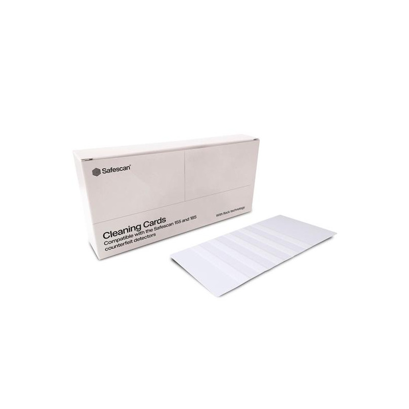 (137-0745) SAFESCAN TARJETAS DE LIMPIEZA PARA DETECTORES AUTOMATICOS DE BILLETES CAJA 10 UD