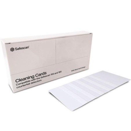 (137-0745) SAFESCAN TARJETAS DE LIMPIEZA PARA DETECTORES AUTOMATICOS DE BILLETES CAJA 10 UD