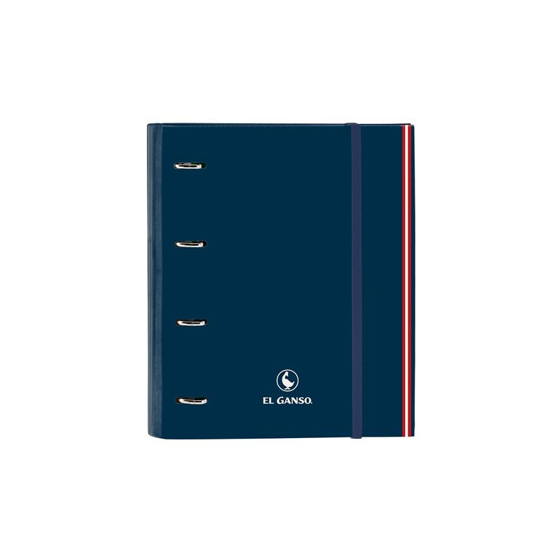 (512409666) SAFTA CARPETA DE ANILLAS 4X35MM A4 RECAMBIO 100H 5X5MM C/SEPARADORES T/DURAS EL GANSO "CLASSIC" AZUL