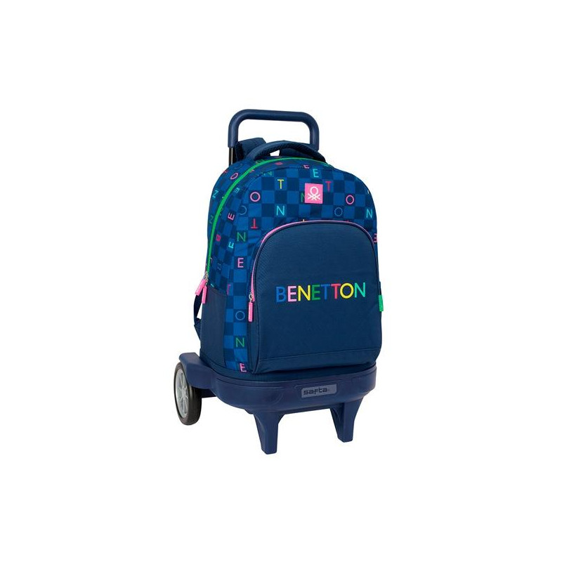 (612550218) SAFTA MOCHILA GDE. C/RUEDAS COMPACT EVOL. EXT. BENETTON "DAMERO"
