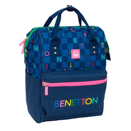 (612550838) SAFTA MOCHILA CON ASAS PARA PORTATIL 13" BENETTON "DAMERO"