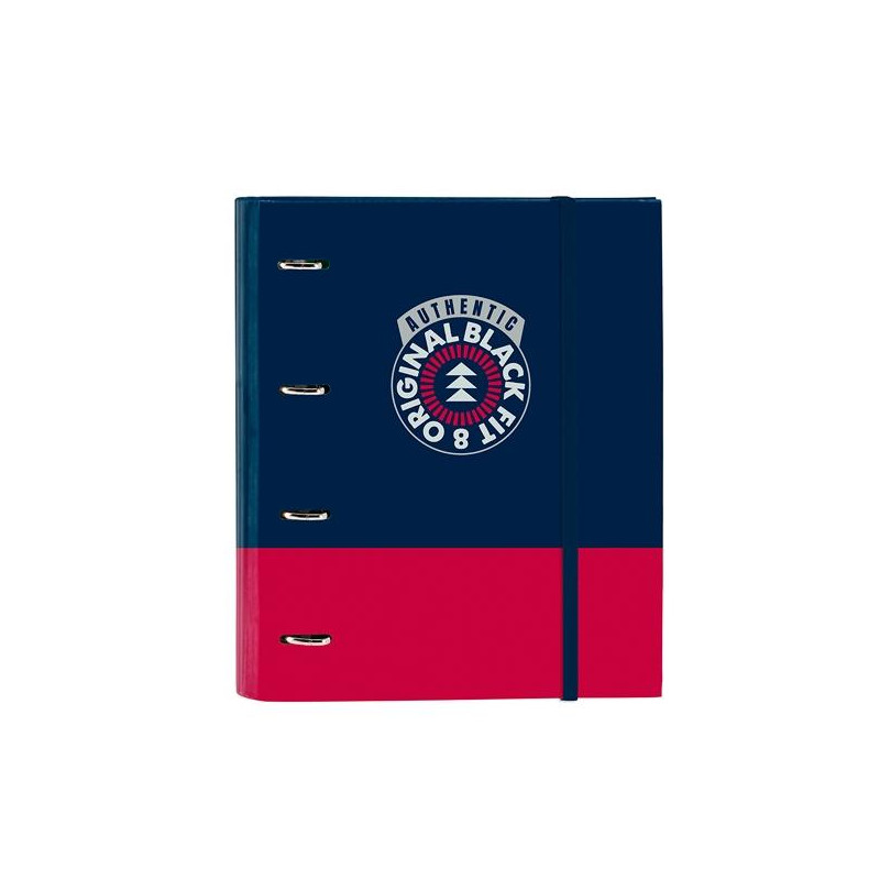 (542341666) SAFTA CARPETA DE ANILLAS 4X35MM A4 C/RECAMBIO 100H 80GR 5X5 C/SEPARADORES T/DURAS BLACKFIT8 AUTHENTIC