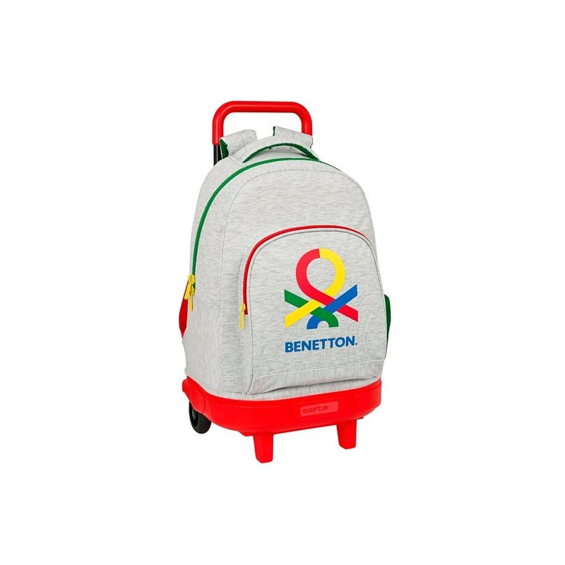 (612352918) SAFTA MOCHILA GRANDE C/RUEDAS COMPACT EXTRAÍBLE BENETTON "POP"