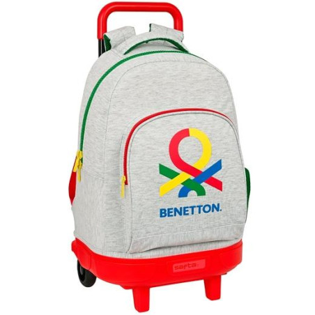 (612352918) SAFTA MOCHILA GRANDE C/RUEDAS COMPACT EXTRAÍBLE BENETTON "POP"