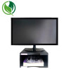 (6611 NE) ARCHIVO 2000 SOPORTE MONITOR ERGOSOSTENIBLE CON COMPARTIMENTO INFERIOR NEGRO