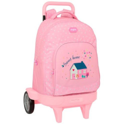 (612423218) SAFTA MOCHILA GRANDE C/RUEDAS COMPACT EVOLUTION EXTRAÍBLE GLOWLAB KIDS "SWEET HOME"