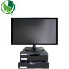 (6611M1 NE) ARCHIVO 2000 SOPORTE MONITOR ERGOSOSTENIBLE CON 2 CAJONES NEGRO