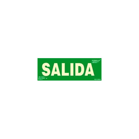 (6170-06H VE) ARCHIVO 2000 PACK DE 2 SEÑALES "SALIDA" 300X105 PVC VERDE
