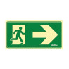 (6170-16H VE) ARCHIVO 2000 SEÑAL "SALIDA DE EMERGENCIA DERECHA" 160X320 PVC VERDE