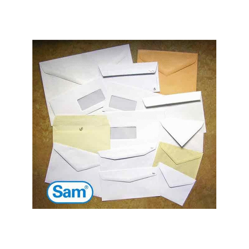 (210607) SAM SOBRE DIN C5 VERSAM 160 C AUTOADHESIVO CON TIRA DE SILICONA 162X229 120 GRAMOS CREMA VERJURADO 250 SOBRES