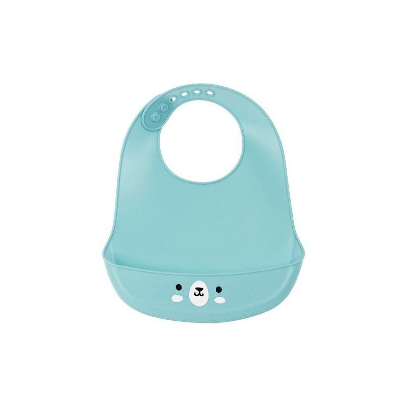 (822105922) SAFTA BABERO DE SILICONA "BEAR" BLUE