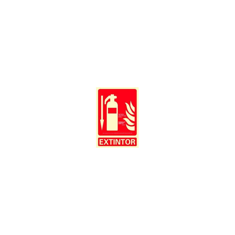(6171-01H RJ) ARCHIVO 2000 SEÑAL "EXTINTOR" 210X300 PVC ROJO