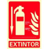 (6171-01H RJ) ARCHIVO 2000 SEÑAL "EXTINTOR" 210X300 PVC ROJO