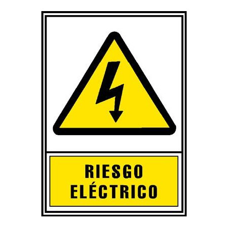 (6172-03 AM) ARCHIVO 2000 SEÑAL "RIESGO ELÉCTRICO" 210X297 PVC AMARILLO