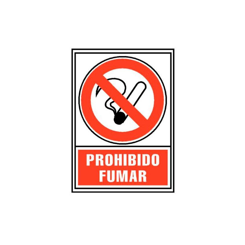 (6174-02 RJ) ARCHIVO 2000 SEÑAL "PROHIBIDO FUMAR" 210X297MM PP 700 MICRAS BLANCO/ROJO