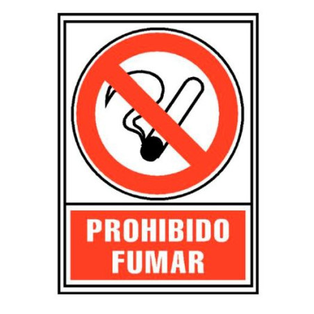 (6174-02 RJ) ARCHIVO 2000 SEÑAL "PROHIBIDO FUMAR" 210X297MM PP 700 MICRAS BLANCO/ROJO