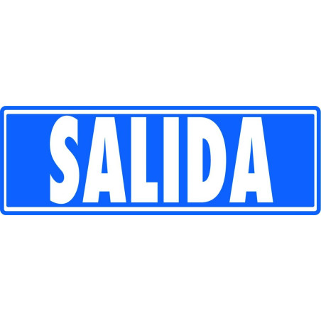 (6177-07 GS) ARCHIVO 2000 SEÑAL "SALIDA (SIN INDICADOR)" 175X65 PVC GRIS