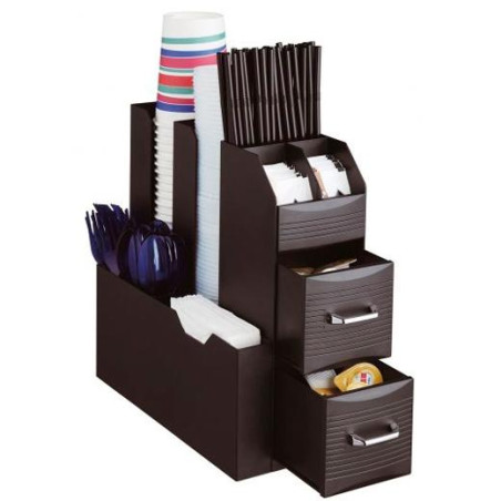 (CD901 NE) ARCHIVO 2000 ORGANIZADOR LA HORA DEL CAFÉ CON 2 CAJONES PARA ALMACENAJE DE CÁPSULAS Y COMPARTIMENTOS INDEPENDIENTES