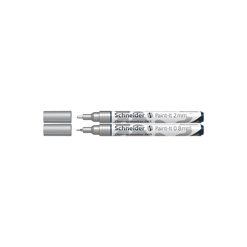 (ML06011501) SCHNEIDER ROTULADOR METÁLICO CROMADO PAINT-IT 2 CHROME PUNTAS DE 0.8MM/2MM ESTUCHE 2 UD