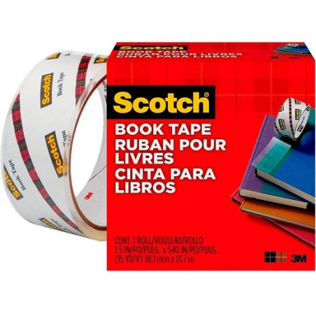 (7010408190) SCOTCH CINTA ADHESIVA TRANSPARENTE PARA REPARACIÓN DE LIBROS PP ROLLO 38