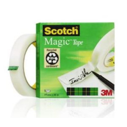(7100027117) SCOTCH MAGIC CINTA ADHESIVA INVISIBLE 810 ROLLO 19MM X 66M CAJA INDIVIDUAL
