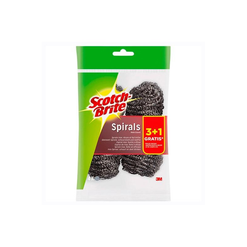 (i53) SCOTCH BRITE ESTROPAJO DE ACERO 3+1